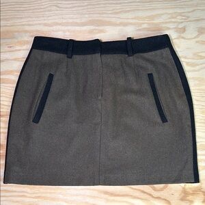 W. STORY Brown Skirt – Black Trim  Size 6 Sleek & Versatile